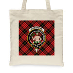 Canvas Tote Bags Royal Scottish Aikenhead Clan Badge Tartan Plaid Tote Bag - Scotstee Shop