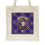 Canvas Tote Bags Royal Scottish Allardice Clan Badge Tartan Plaid Tote Bag - Scotstee Shop