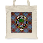 Canvas Tote Bags Royal Scottish Anderson Modern Clan Badge Tartan Plaid Tote Bag - Scotstee Shop