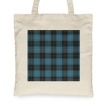 Canvas Tote Bags Royal Scottish Angus Ancient Clan Badge Tartan Plaid Tote Bag - Scotstee Shop