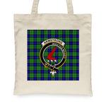 Canvas Tote Bags Royal Scottish Armstrong Hunting Clan Badge Tartan Plaid Tote Bag - Scotstee Shop
