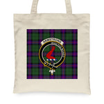 Canvas Tote Bags Royal Scottish Armstrong Modern Clan Badge Tartan Plaid Tote Bag - Scotstee Shop