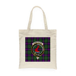 Canvas Tote Bags Royal Scottish Armstrong Modern Clan Badge Tartan Plaid Tote Bag - Scotstee Shop