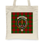 Canvas Tote Bags Royal Scottish Auchinleck Clan Badge Tartan Plaid Tote Bag - Scotstee Shop