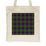 Canvas Tote Bags Royal Scottish Auchinleck Clan Badge Tartan Plaid Tote Bag - Scotstee Shop