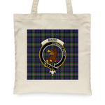 Canvas Tote Bags Royal Scottish Baillie Clan Badge Tartan Plaid Tote Bag - Scotstee Shop