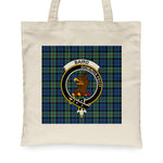 Canvas Tote Bags Royal Scottish Baillie Clan Badge Tartan Plaid Tote Bag - Scotstee Shop