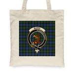 Canvas Tote Bags Royal Scottish Baird Clan Badge Tartan Plaid Tote Bag - Scotstee Shop