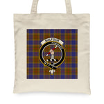 Canvas Tote Bags Royal Scottish Balfour Modern Clan Badge Tartan Plaid Tote Bag - Scotstee Shop