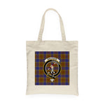 Canvas Tote Bags Royal Scottish Balfour Modern Clan Badge Tartan Plaid Tote Bag - Scotstee Shop