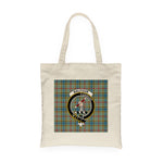 Canvas Tote Bags Royal Scottish Balfour Modern Clan Badge Tartan Plaid Tote Bag - Scotstee Shop