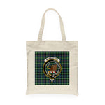 Canvas Tote Bags Royal Scottish Bannatyne Clan Badge Tartan Plaid Tote Bag - Scotstee Shop