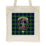 Canvas Tote Bags Royal Scottish Bannatyne Clan Badge Tartan Plaid Tote Bag - Scotstee Shop