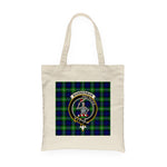 Canvas Tote Bags Royal Scottish Bannatyne Clan Badge Tartan Plaid Tote Bag - Scotstee Shop