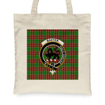 Canvas Tote Bags Royal Scottish Barclay Hunting Clan Badge Tartan Plaid Tote Bag - Scotstee Shop