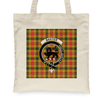 Canvas Tote Bags Royal Scottish Barclay Hunting Clan Badge Tartan Plaid Tote Bag - Scotstee Shop