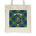 Canvas Tote Bags Royal Scottish Barclay Hunting Clan Badge Tartan Plaid Tote Bag - Scotstee Shop