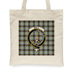 Canvas Tote Bags Royal Scottish Bell Clan Badge Tartan Plaid Tote Bag - Scotstee Shop