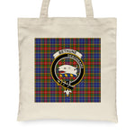 Canvas Tote Bags Royal Scottish Bethune Clan Badge Tartan Plaid Tote Bag - Scotstee Shop
