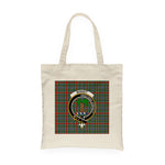 Canvas Tote Bags Royal Scottish Bisset Clan Badge Tartan Plaid Tote Bag - Scotstee Shop