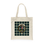 Canvas Tote Bags Royal Scottish Blackwatch Blue Modern Clan Badge Tartan Plaid Tote Bag - Scotstee Shop