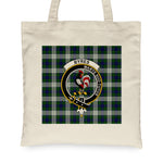 Canvas Tote Bags Royal Scottish Blackwatch Blue Modern Clan Badge Tartan Plaid Tote Bag - Scotstee Shop