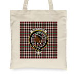 Canvas Tote Bags Royal Scottish Borthwick Ancient Clan Badge Tartan Plaid Tote Bag - Scotstee Shop