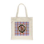Canvas Tote Bags Royal Scottish Borthwick Clan Badge Tartan Plaid Tote Bag - Scotstee Shop