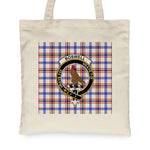 Canvas Tote Bags Royal Scottish Borthwick Clan Badge Tartan Plaid Tote Bag - Scotstee Shop