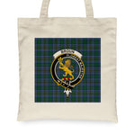 Canvas Tote Bags Royal Scottish Broune Clan Badge Tartan Plaid Tote Bag - Scotstee Shop