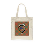 Canvas Tote Bags Royal Scottish Bruce Ancient Clan Badge Tartan Plaid Tote Bag - Scotstee Shop