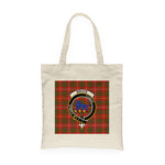 Canvas Tote Bags Royal Scottish Bruce Ancient Clan Badge Tartan Plaid Tote Bag - Scotstee Shop
