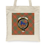 Canvas Tote Bags Royal Scottish Bruce Ancient Clan Badge Tartan Plaid Tote Bag - Scotstee Shop