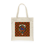 Canvas Tote Bags Royal Scottish Bruce Clan Badge Tartan Plaid Tote Bag - Scotstee Shop