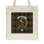 Canvas Tote Bags Royal Scottish Buchan Ancient Clan Badge Tartan Plaid Tote Bag - Scotstee Shop