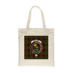 Canvas Tote Bags Royal Scottish Buchan Modern Clan Badge Tartan Plaid Tote Bag - Scotstee Shop