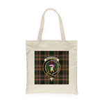 Canvas Tote Bags Royal Scottish Buchanan Ancient Clan Badge Tartan Plaid Tote Bag - Scotstee Shop