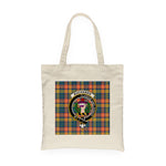 Canvas Tote Bags Royal Scottish Buchanan Ancient Clan Badge Tartan Plaid Tote Bag - Scotstee Shop