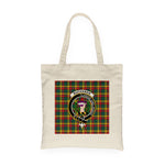 Canvas Tote Bags Royal Scottish Buchanan Clan Badge Tartan Plaid Tote Bag - Scotstee Shop