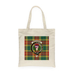 Canvas Tote Bags Royal Scottish Buchanan Old Sett Clan Badge Tartan Plaid Tote Bag - Scotstee Shop