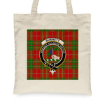 Canvas Tote Bags Royal Scottish Burnett Ancient Clan Badge Tartan Plaid Tote Bag - Scotstee Shop