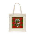 Canvas Tote Bags Royal Scottish Burnett Ancient Clan Badge Tartan Plaid Tote Bag - Scotstee Shop