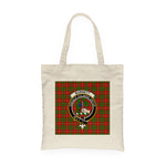 Canvas Tote Bags Royal Scottish Burnett Clan Badge Tartan Plaid Tote Bag - Scotstee Shop