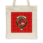 Canvas Tote Bags Royal Scottish Burnett Modern Clan Badge Tartan Plaid Tote Bag - Scotstee Shop