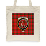 Canvas Tote Bags Royal Scottish Butter Clan Badge Tartan Plaid Tote Bag - Scotstee Shop