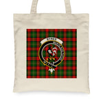 Canvas Tote Bags Royal Scottish Byres Modern Clan Badge Tartan Plaid Tote Bag - Scotstee Shop