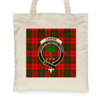 Canvas Tote Bags Royal Scottish Cairns Red Clan Badge Tartan Plaid Tote Bag - Scotstee Shop