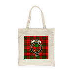Canvas Tote Bags Royal Scottish Cairns Red Clan Badge Tartan Plaid Tote Bag - Scotstee Shop