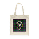 Canvas Tote Bags Royal Scottish Calder Clan Badge Tartan Plaid Tote Bag - Scotstee Shop