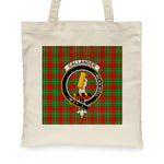 Canvas Tote Bags Royal Scottish Callander Clan Badge Tartan Plaid Tote Bag - Scotstee Shop
